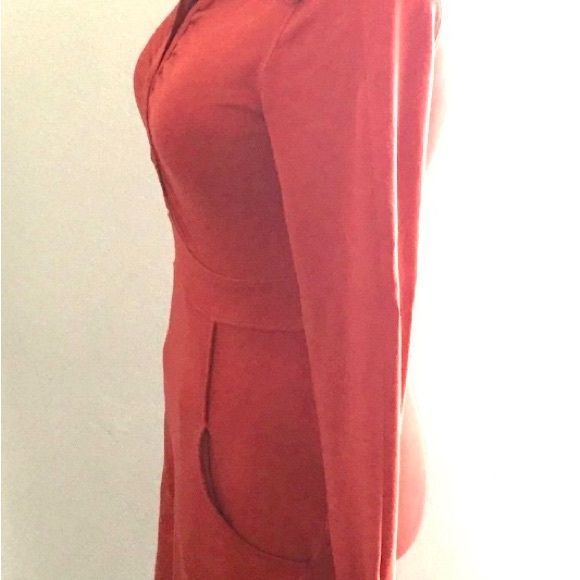 Athleta Cosy Up Snap Button Front Rust Dress XXSmall - Picture 5 of 10